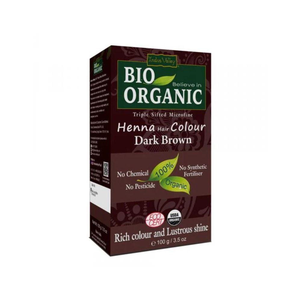 Indus Valley Dark Brown Henna Hair Color -100 gms Supply