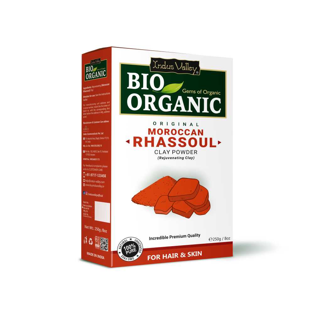 Indus Valley Bio-Organic Moroccan Rhassoul Clay Powder - 250gm Discount