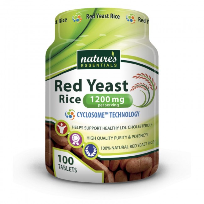 Nature’s Essentials Red Yeast Rice 1200mg 100 Tablets Clearance Sale